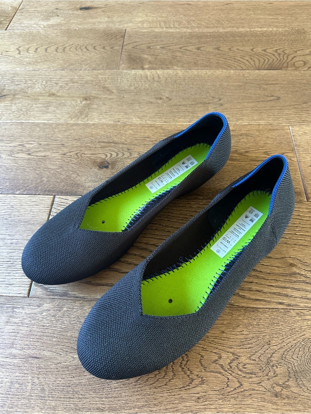 Rothy’s Black Flats Shoes Sz 10